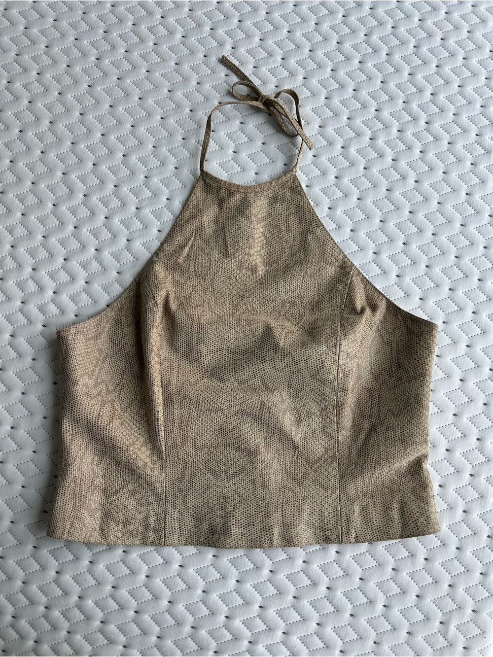 Danier Leather snakeskin hater top